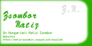 zsombor matiz business card